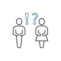 suprised concept line icon. Simple element illustration. suprised concept outline symbol design. vector