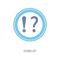 disbelief concept line icon. Simple element illustration. disbelief concept outline symbol design. vector
