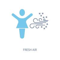 fresh air concept line icon. Simple element illustration. fresh air concept outline symbol design. vector