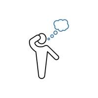 perplexed concept line icon. Simple element illustration. perplexed concept outline symbol design. vector