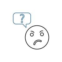 doubt concept line icon. Simple element illustration. doubt concept outline symbol design. vector
