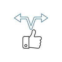 ambiguity concept line icon. Simple element illustration. ambiguity concept outline symbol design. vector