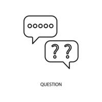 question concept line icon. Simple element illustration. question concept outline symbol design. vector