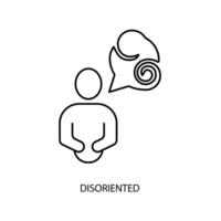 disoriented concept line icon. Simple element illustration. disoriented concept outline symbol design. vector
