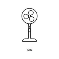 fan concept line icon. Simple element illustration. fan concept outline symbol design. vector