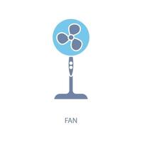fan concept line icon. Simple element illustration. fan concept outline symbol design. vector