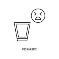 pessimistic concept line icon. Simple element illustration. pessimistic concept outline symbol design. vector
