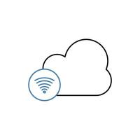 cloud concept line icon. Simple element illustration.cloud concept outline symbol design. vector
