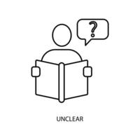 unclear concept line icon. Simple element illustration. unclear concept outline symbol design. vector