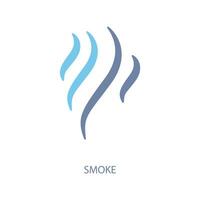 smoke concept line icon. Simple element illustration. smoke concept outline symbol design. vector