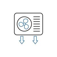 vent concept line icon. Simple element illustration. vent concept outline symbol design. vector