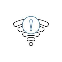 offline concept line icon. Simple element illustration.offline concept outline symbol design. vector