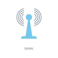 signal concept line icon. Simple element illustration.signal concept outline symbol design. vector