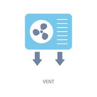 vent concept line icon. Simple element illustration. vent concept outline symbol design. vector