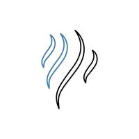 smoke concept line icon. Simple element illustration. smoke concept outline symbol design. vector