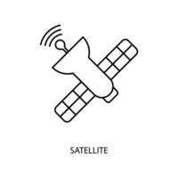 satellite concept line icon. Simple element illustration.satellite concept outline symbol design. vector