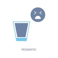 pessimistic concept line icon. Simple element illustration. pessimistic concept outline symbol design. vector
