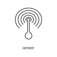 hotspot concept line icon. Simple element illustration.hotspot concept outline symbol design. vector