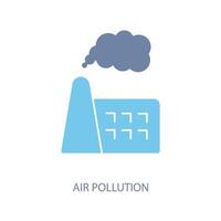 air pollution concept line icon. Simple element illustration. air pollution bottle concept outline symbol design. vector