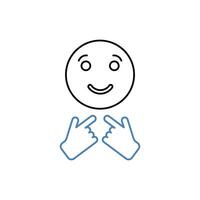 shy concept line icon. Simple element illustration. shy concept outline symbol design. vector