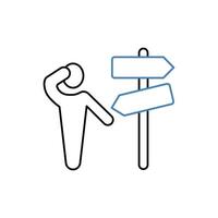 lost concept line icon. Simple element illustration. lost concept outline symbol design. vector