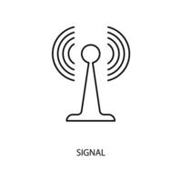 signal concept line icon. Simple element illustration.signal concept outline symbol design. vector