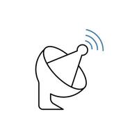 antenna concept line icon. Simple element illustration.antenna concept outline symbol design. vector