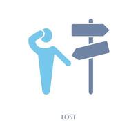 lost concept line icon. Simple element illustration. lost concept outline symbol design. vector