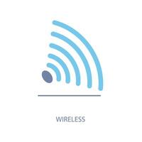 wireless concept line icon. Simple element illustration.wireless concept outline symbol design. vector