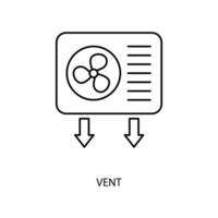 vent concept line icon. Simple element illustration. vent concept outline symbol design. vector