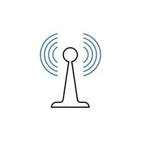 signal concept line icon. Simple element illustration.signal concept outline symbol design. vector