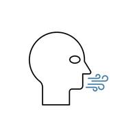 blow concept line icon. Simple element illustration. blow concept outline symbol design. vector