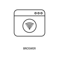 broswer concept line icon. Simple element illustration.broswer concept outline symbol design. vector