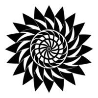Spiral Mandala A central spiral with basic patterns vector