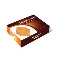 Biscuits Box Packaging Design, Dieline Template With 3D Box vector