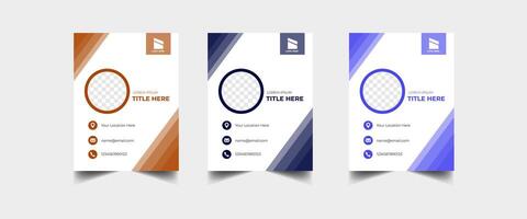 minimalist presentation templates. corporate booklet use in flyer and leaflet, marketing banner, advertising brochure, annual business report, website slider. White blue color company profile vector