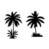 silhouette tree line drawing, elements symbol for architecture and landscape design vector