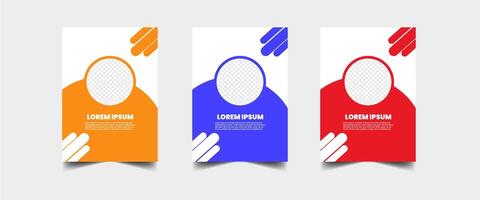 minimalist presentation templates. corporate booklet use in flyer and leaflet, marketing banner, advertising brochure, annual business report, website slider. White blue color company profile vector