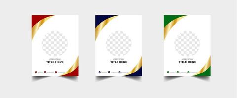 minimalist presentation templates. corporate booklet use in flyer and leaflet, marketing banner, advertising brochure, annual business report, website slider. White blue color company profile vector