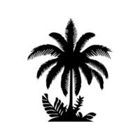 silhouette tree line drawing, elements symbol for architecture and landscape design vector