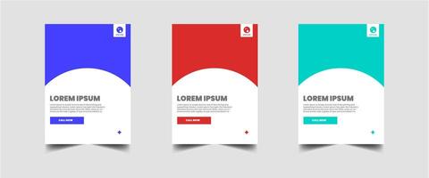 minimalist presentation templates. corporate booklet use in flyer and leaflet, marketing banner, advertising brochure, annual business report, website slider. White blue color company profile vector