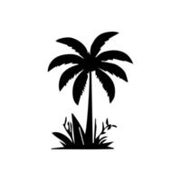 silhouette tree line drawing, elements symbol for architecture and landscape design vector