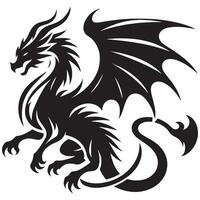 Fierce and Elegant Mythical Creature Design vector