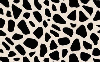 black and white leopard print pattern on the ground, flat illustration style, graphics, simple lines, minimalism, no shadows, white background, high resolution vector