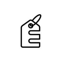 Letter E tag icon logo. Discount icon in trendy flat style isolated on background. vector