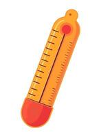 measures temperature with metal thermometer drop icon isolated vector