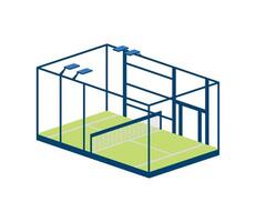 padel court view illustration isolated vector