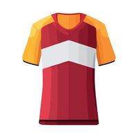 Yellow soccer jersey isolated on flat background icon vector