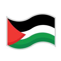 palestine save hand with palestinian flag isolated vector