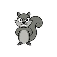 Eastern Gray Squirrel angry icon vector